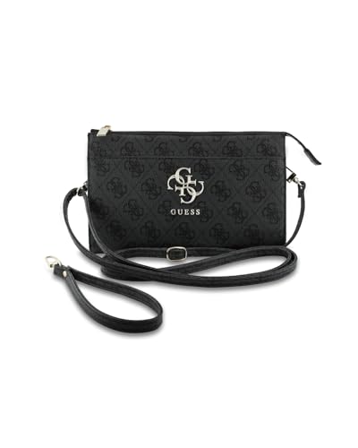 Image of CG MOBILE GUESS Universal Phone Bag Officially Licensed, Big 4G Logo Print Phone Pouch with Crossbody Strap, Impact-Resistant Protective Phone Holder for Men & Women - Black