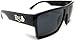 Locs 91105 Black Sunglasses | Authentic Gangster Flat Top Lowrider Maddogger Shades