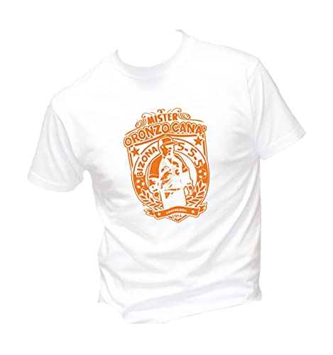  T-Shirt Uomo Cotone Basic Super vestibilità Top qualità - l\'allenatore nel Pallone - Mister Oronzo Canà - Longobarda - Football - Divertente Humor Made in Italy (S, Bianca)