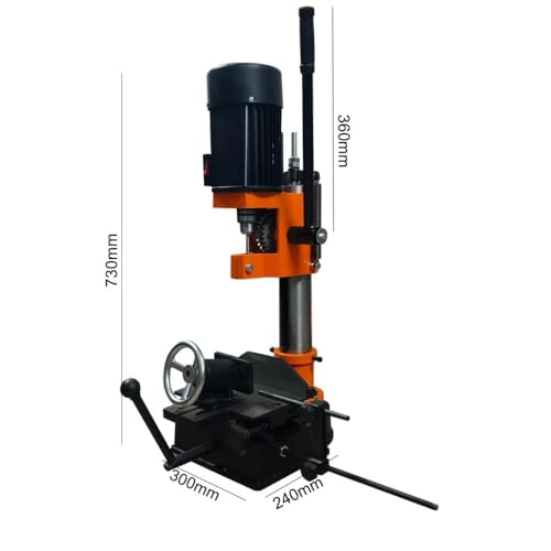Image of VOLTZ VZ-MK-750A Wood Bench Mortiser Wood working Mortising Machine RPM-2840, Black /Orange (750W) Set