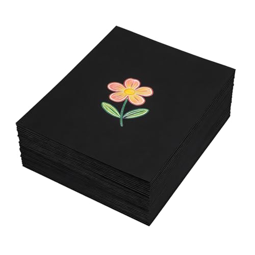 100 Sheets Black Drawing Paper 12x 17Black Art Construction Paper for Craft Sketching Origami
