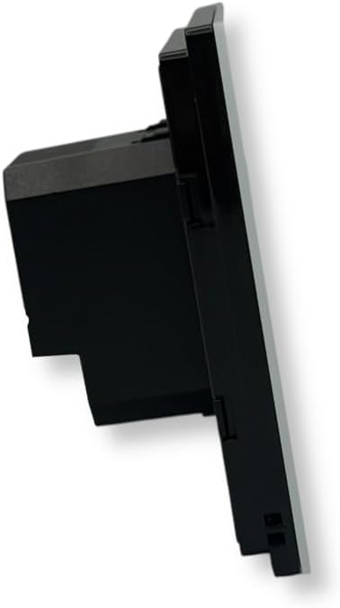 Side view of the ETTROIT ET4301 thermostat, showing its slim profile and depth.