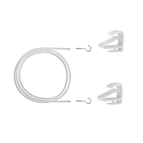 Preisvergleich Produktbild Lichtblick CKS.150.01 Gardinenspannseil Klemmfix, Länge 150 cm - Weiß