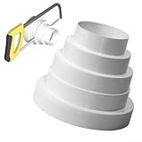 Küchenabsaugventil, Dunstabzugshaube Rauchabzug Rückschlagventil mit Größenreduzierer, Konverter, Kunststoffk-Adaptergelenk