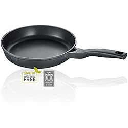 Berndes Sartenes Berndes Sartén Vienna de 24 cm, apta para todo tipo de cocinas, con 3 capas de sellado antiadherente, apta para inducción, revestimiento antiadherente, color negro