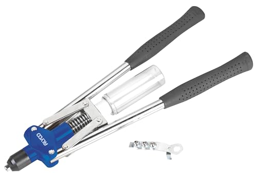 Alyco 183110 - Remachadora de 2 manos 3.2,4.0,4.8,6.4 mm + llave + recogedor remaches 450 mm