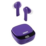 Groovz True Wireless Earbuds - Designed and Engineered in The USA - Bluetooth Earbuds Compatible with Apple and Android - 27Hrs Total Battery Life - Dual Microphone with Noise Reduction - Deep Purple