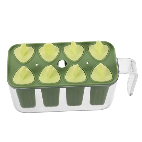 Cabilock Moldes Para Paletas: Moldes De 8 Rejillas Para Paletas De Hielo, Molde Para Helado - Máquina Para Hacer Cake Pops, Postres, Color Verde