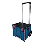 bosch l-boxx 136 professional TRASPORTO AGEVOLE: le grandi ruote da 241 mm, il manico telescopico retrattile e le maniglie laterali garantiscono un facile trasporto su qualsiasi terreno.