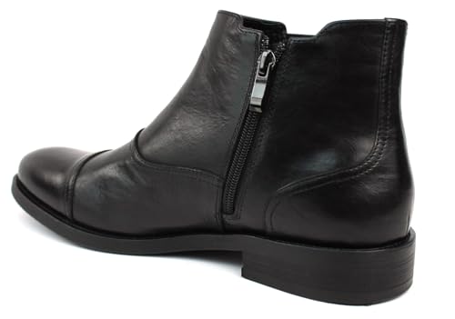 AZAR MAN Men's Exclusive Genuine Leather Cap Toe Boots With Zipper4