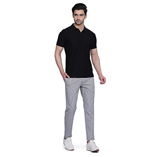 Image of blackberrys Stripes Cotton Stretch Slim Men's Trousers