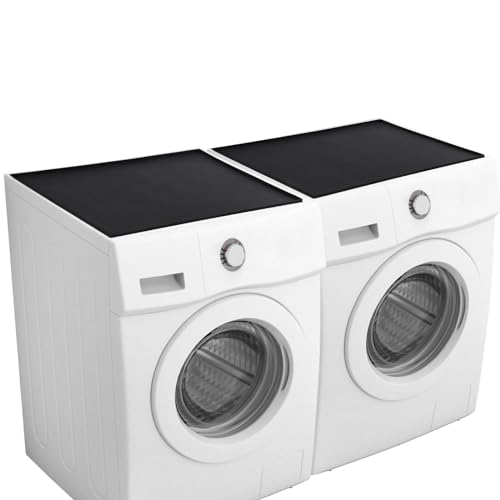 XIHIRCD 2pcs Washer Dryer Top Protector Mat, 23.6x19.7 Inch Washer and Dryer Covers for the Top Waterproof Anti-Slip Silicone Rubber Mat for Washing Machine Laundry Room Accessories
