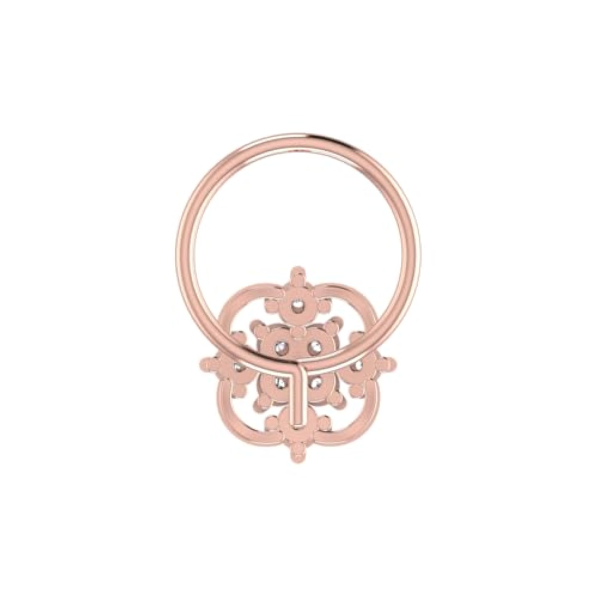 Women's 14Kt Rose Gold Stud Nosering