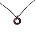 Agatha Ruiz de la Prada Sterling Silver round orange, lilac and pink enamel open flower purple cord necklace. Only for teenagers 13 and older.