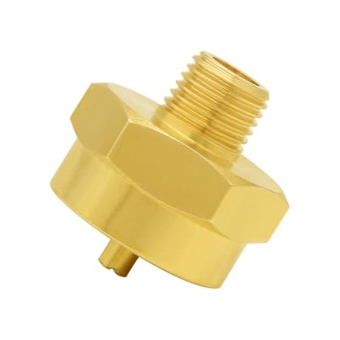 Hooshing 1LB Propane Gas Bottle Refill Adapter 1/4" Male NPT Thread x 1"-20 Female Throwaway Cylinder Thread Fitting Grill Stove Connector Cover