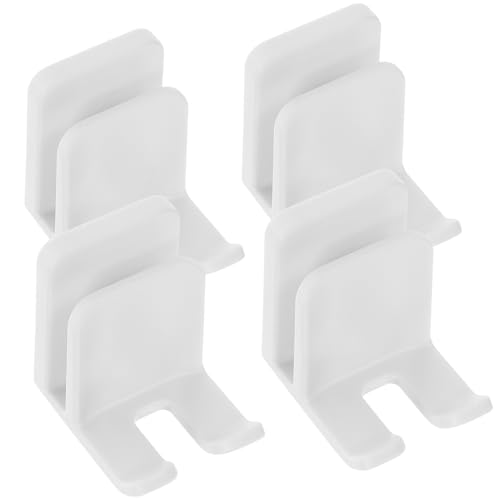 DECORNIJIA 4個 壁掛け歯ブラシホルダー 自己粘着式で簡単設置 浴室やホテル用ミニ収納 多機能で歯ブラシ 歯磨き粉対応 清潔感あるシンプルデ