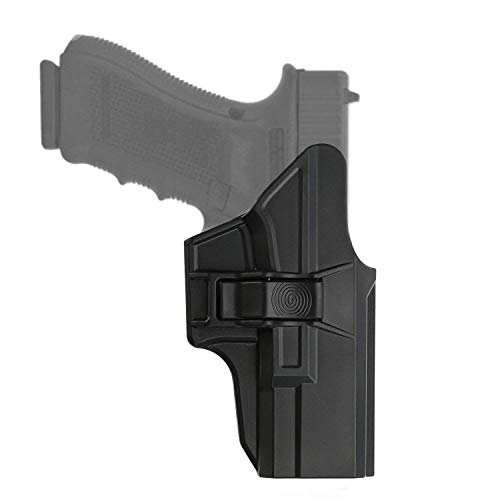 efluky Glock Holster etui na pistolet Molle kabura w talii Airsoft Gun Holster do Glock 19 23 32 (Gen1-5), Glock 19X, Glock 45, Pasek z klipsem 60° Regulowany