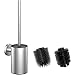 WAVEWO Silikon WC-Bürste und Halter, WC-Bürstenhalter Mit 2 Bürstenköpfe, Klobürste aus 304 Edelstahl für die Badezimmerreinigung, WC-Bürsten mit Wandmontage (Rund silbrig) 304 Edelstahl günstig Kaufen-WAVEWO Silikon WC-Bürste und Halter, WC-Bürstenhalter Mit 2 Bürstenköpfe, Klobürste aus 304 Edelstahl für die Badezimmerreinigung, WC-Bürsten mit Wandmontage (Rund silbrig)