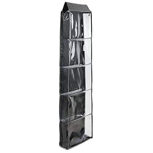 KOKNIT Super Capacity Hanging Yarn Storage, 5 Shelf Collapsible Dustproof Clear Hanging Organizer, The Best Knitting Organizer Storage for Home (Without Hooks)