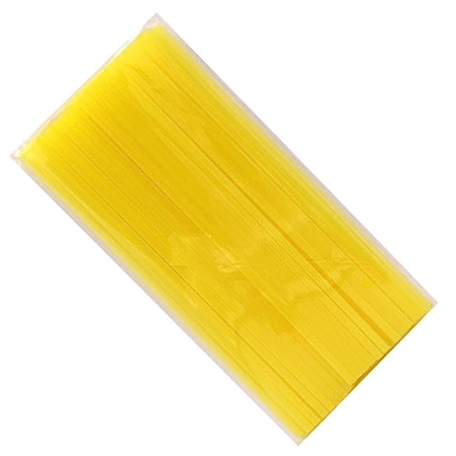 Image of Healeved 200 Pcs Yellow Flexible Straws Disposable Drinking Straws 26x0.6 Cm Smoothie for Wedding Birthday Bbq Pool Parties