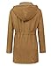 LOMON Raincoat Women Waterproof Long Hooded Trench Coats Lined Windbreaker Travel Jacket Brown M