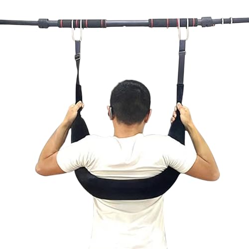 Lumbar Spine Traction Belt Home Horizontal Bar Traction Belt Back Traction Stretcher Hanging Spinal Decompression Harness Lumbar Disc Traction Device Belt for Lower Back Pain Relief Spinal Stretching