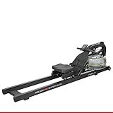 HAMMER Premium Wasser-Rudergerät Water Glide, realistisches Rudererlebnis durch Wasserwiderstand, LCD-Display mit Wattanzeige, 150 kg Benutzergewicht, kompaktes Aufstellmaß von 200 x 52 cm