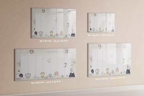Tableau design en verre magnétique avec accessoires complets de note