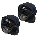 FSSTUD 2 Stück Motorradhelm-Tragetasche, faltbare Fahrradhelmtaschen, Schweißhaube, Schutztasche, große Fahrradhelme, Kordelzug-Taschen für Reiten, Rennen, Schwarz