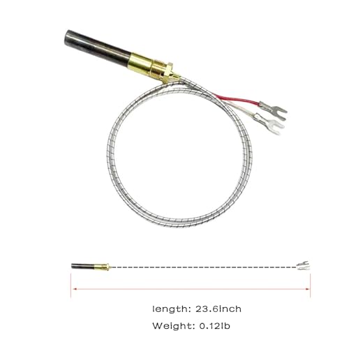GHYTRIGEN Thermocouple for Gas Fireplace - Gas Fireplace Burner - Thermopile for Water Heater - for Gas Fireplace Replacement Parts