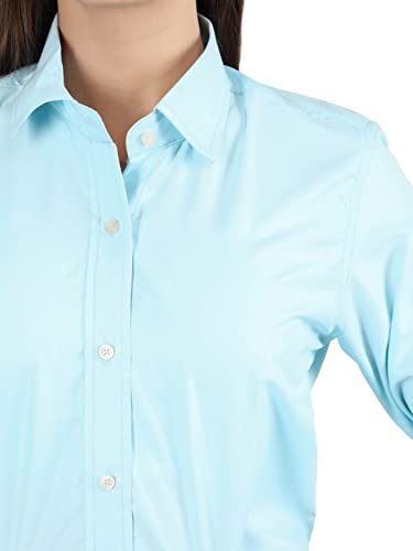 Image of CHKOKKO Women Solid Polycotton Regular Formal Shirt