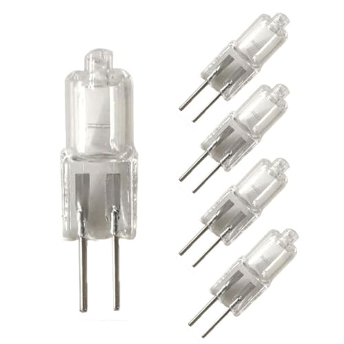 DLEDMOP 5PCS Halogène Lampe Halogène G4 T3 20 Watt 280lm Ampoule Bi-Pin 6 Volt 5W 35W 50W A/C ou D/C pour lumières d’accentuation 10W 12V 2 broches JC Blanc chaud 2700K 10W 6V