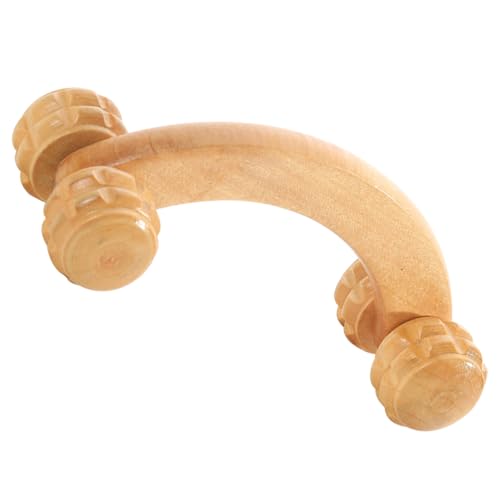 HANABASS Rodillo de Masaje Manual de Madera para Cuerpo Manos y Pies Liberación de Tensión Mejora Circulación y Recuperación Muscular Portátil y Fácil de Usar