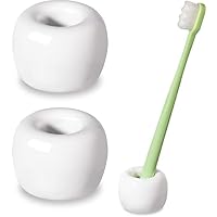 2-Pack Urbanstrive Travel-Friendly Mini Ceramic Toothbrush Holder