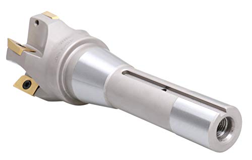 Accusize Industrial Tools 2'' Diameter By 6-1/8'' Oal 90 Degree R8 Shank Indexable End Mill With 5 Apkt1604 Carbide Inserts, 0028-6906 #TOP7