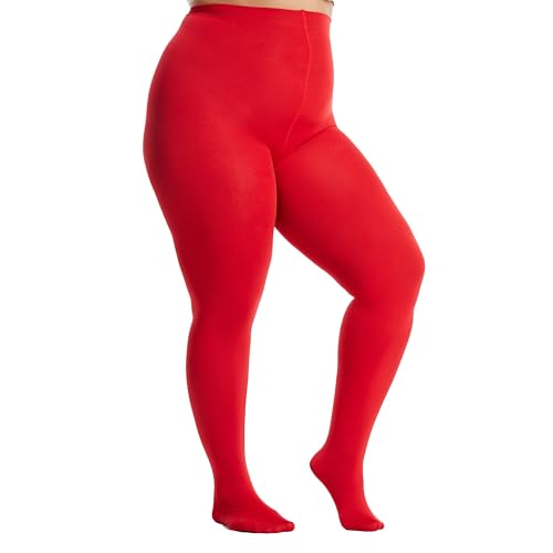 Image of Frola Plus Size Fleece Lined Tights Women Winter Warm Thermal Tights, 11+ Colors High Waisted Opaque Pantyhose