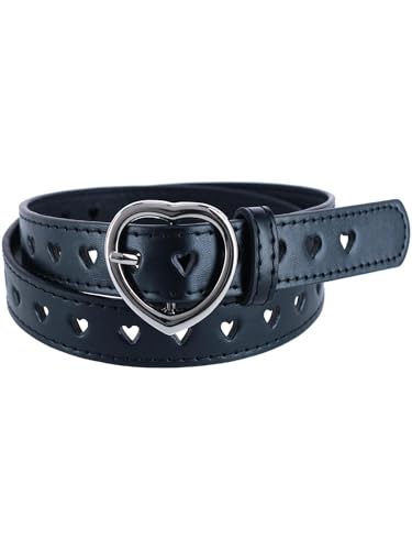 CTM Girls Love Heart Punched Hole Belt3
