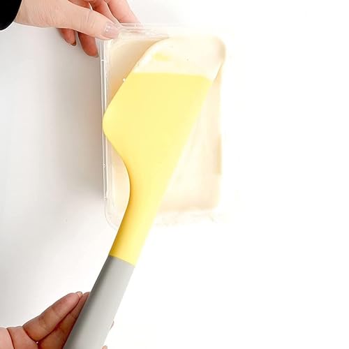 Image of Omelette Spatula Kitchen Omelet Turner Silicone Omelette Flipper, Flip and Fold Omelette Turner for Kitchen Omelet Pancake Crepes (Yellow)