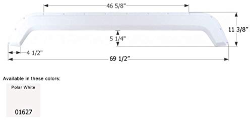 ICON Fleetwood Tandem Fender Skirt FS745, Polar White
