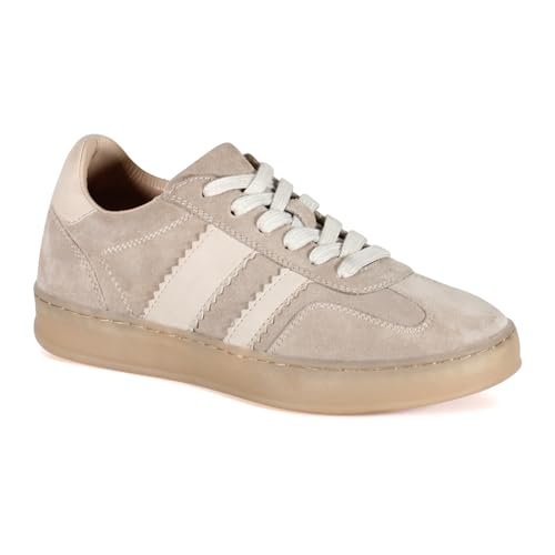 Diba True Womens Jon Qwill Lace Up Sneakers Shoes Casual - Beige2