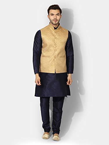 Image of UnM Men Silk Blend Classic Kurta Set