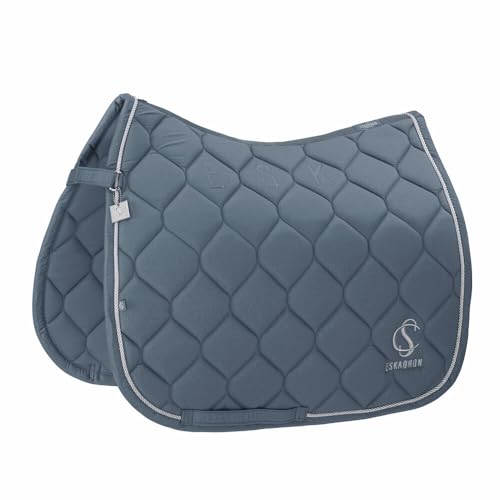 Tapis de selle brillant Eskadron Classic Sports Steel Blue confortable pour cheval