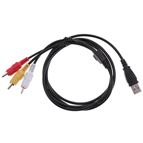 Câble USB vers 3 RCA avec triple blindage isolant 1.5M, pack de 4 câbles audio vidéo - 7