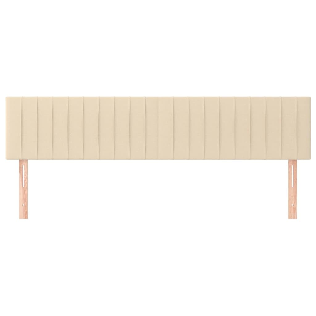 vidaXL Cabeceros Tela Crema 160x5x78/88 cm