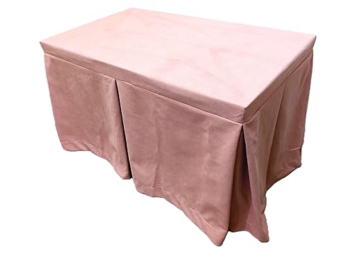 Genérico Falda o Ropa de Mesa Camilla Tejido Triple Grueso Antimanchas 6 Pliegues - Enaguillas, Enaguas (Rosa, 120X70CM)