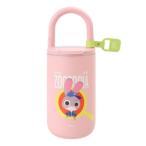 Miniso's 420ml insulated water bottle with handle from the Disney Zootopia series is suitable for office, travel and daily use, featuring a cute cartoon design. (Judy)
