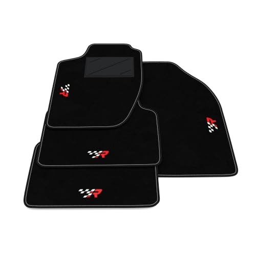 Alfombrillas Fiat Croma 1985-1996 a medida antideslizantes de moqueta con bordado R Racing