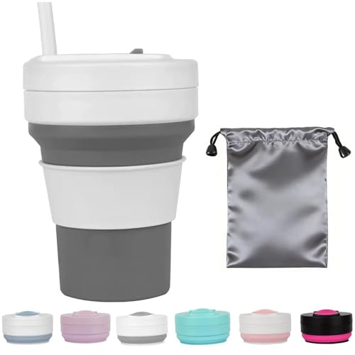 Collapsible Silicone Travel Cup with Lid