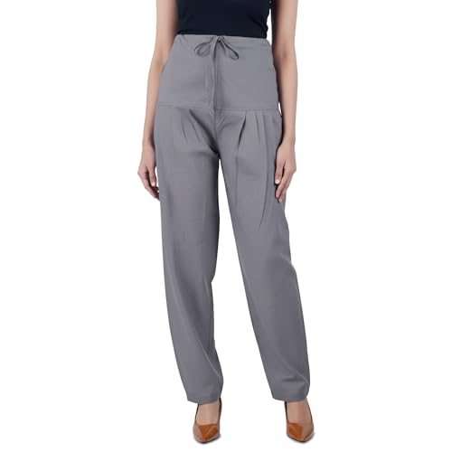 Image of Happy Bunny Salwar Pant for Women, Fine Cotton Ethnic Trousers with Drawstring Waist, Comfortable Daily, Office & Casual Wear Bottoms