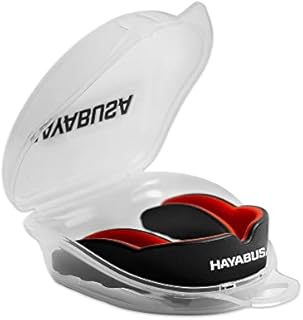 Hayabusa Combat Sports Mouth Guard Youth & Adult - Black/Red, Adult
